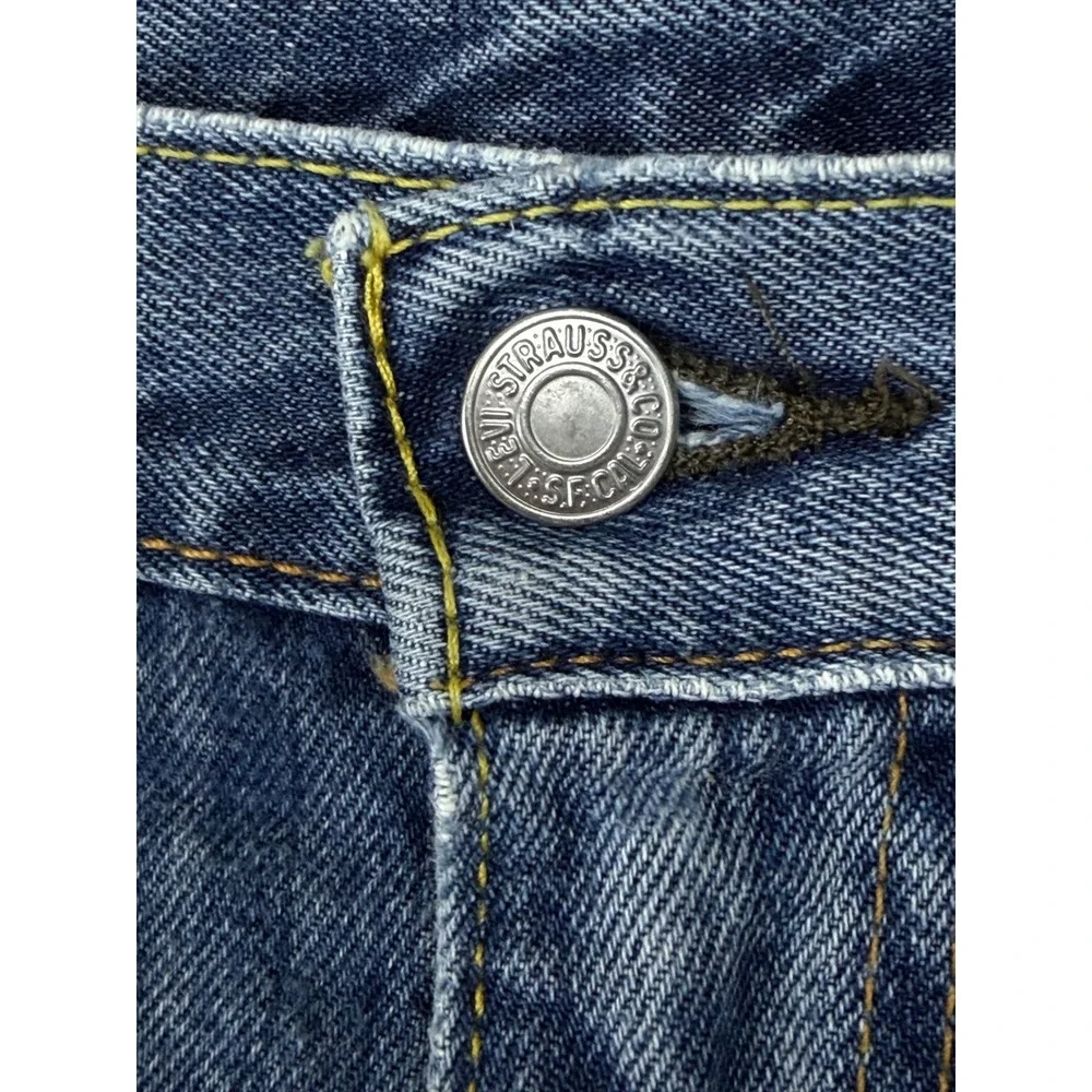 Levi's 505 Straight Leg Jeans Men's 38x32 Blue Medium Wash Denim Casual Classic